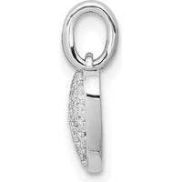 14K White Gold Pave Diamond Heart Pendant - 0.20 Carat Total Diamond Weight by Monteluci Fine Jewelry