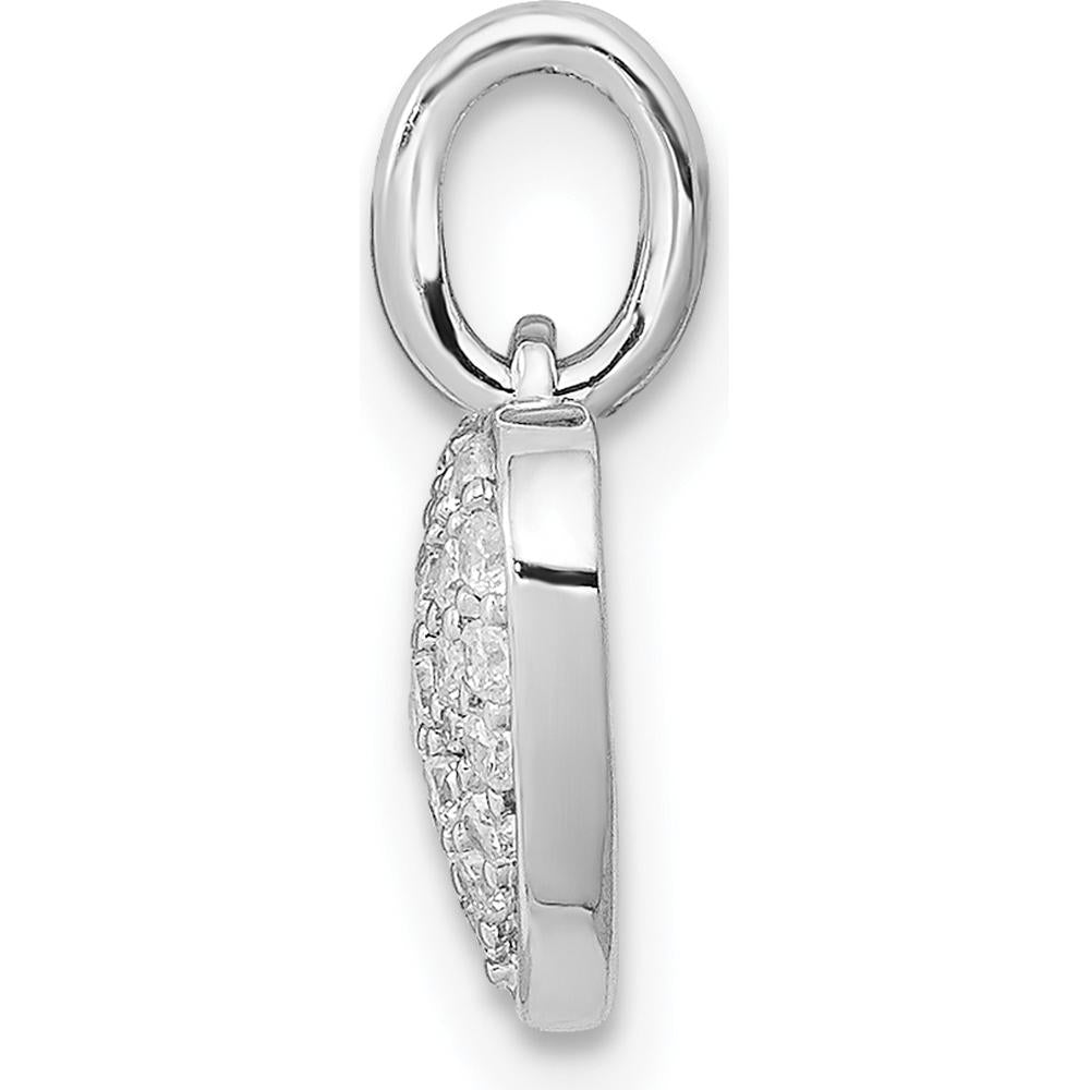 14K White Gold Pave Diamond Heart Pendant - 0.20 Carat Total Diamond Weight by Monteluci Fine Jewelry