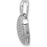 14K White Gold Pave Diamond Heart Pendant - 1/4 Carat Total Diamond Weight by Monteluci Fine Jewelry