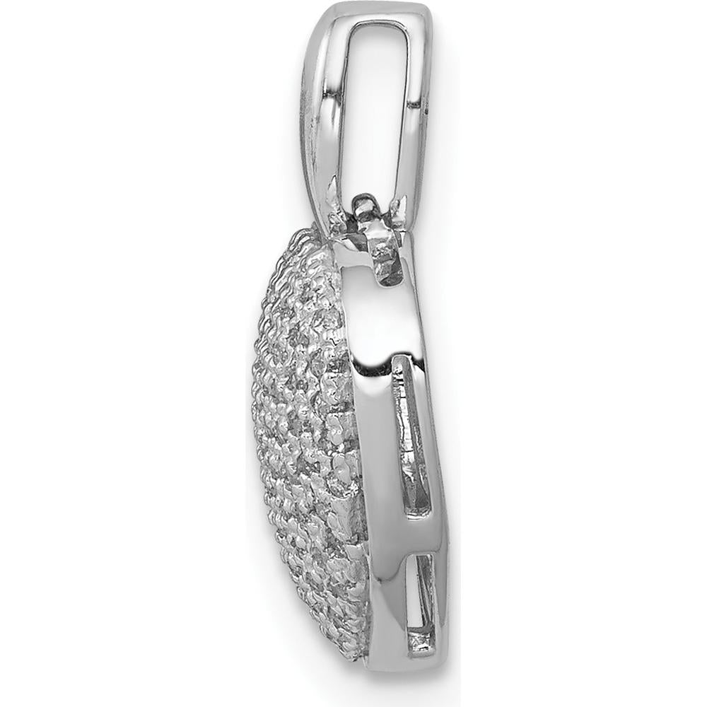 14K White Gold Pave Diamond Heart Pendant - 1/4 Carat Total Diamond Weight by Monteluci Fine Jewelry