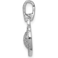 14K White Gold Pave Diamond Heart Pendant - 1/5 Carat Total Diamond Weight by Monteluci Fine Jewelry