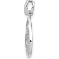 14K White Gold Pave Diamond Teardrop Pendant - 1/4 Carat Total Diamond Weight by Monteluci Fine Jewelry