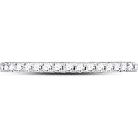 14K White Gold Pave-Set Round Diamond Wedding Band - 1/6 Carat Total Diamond Weight