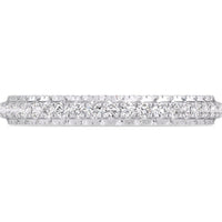 14K White Gold Pavé Set Round Diamond Wedding Band - 1.70 Carat Total Diamond Weight by Auriventus
