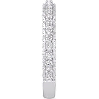 14K White Gold Pavé Set Round Diamond Wedding Band - 1.70 Carat Total Diamond Weight by Auriventus