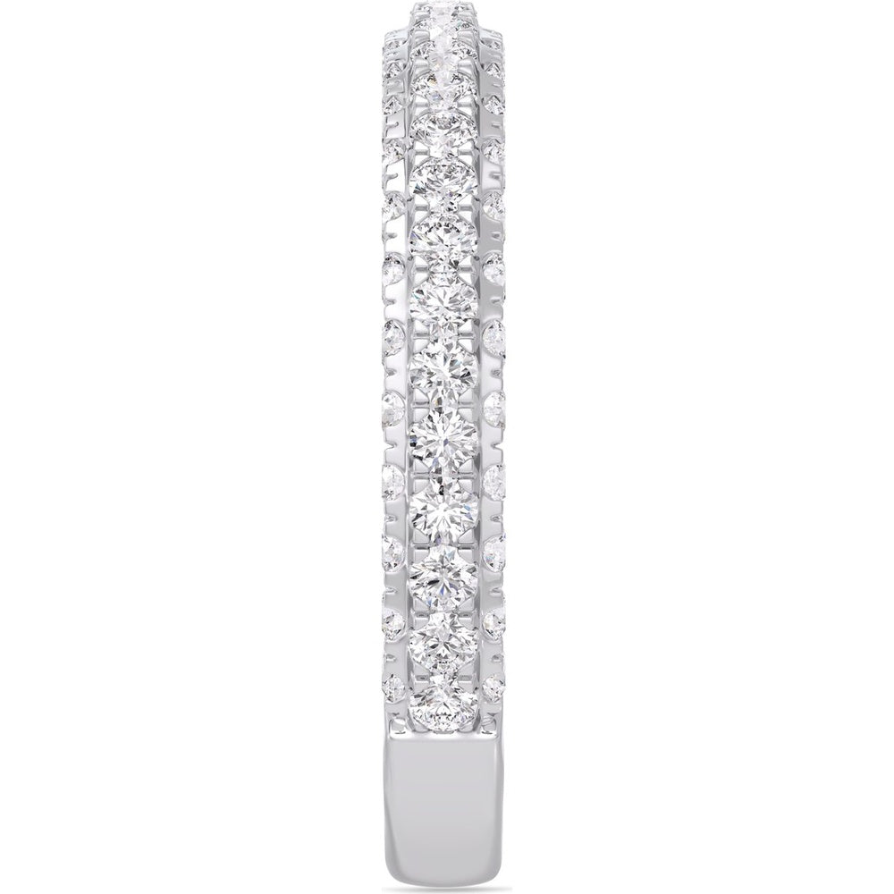14K White Gold Pavé Set Round Diamond Wedding Band - 1.70 Carat Total Diamond Weight by Auriventus