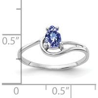 14K White Gold Pear-Cut Tanzanite Ring with 0.45 Carat Natural Blue Gemstone by Monteluci Fine Jewelry