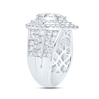 14K White Gold Pear Diamond Bridal Ring - 3 Carat Total Diamond Weight