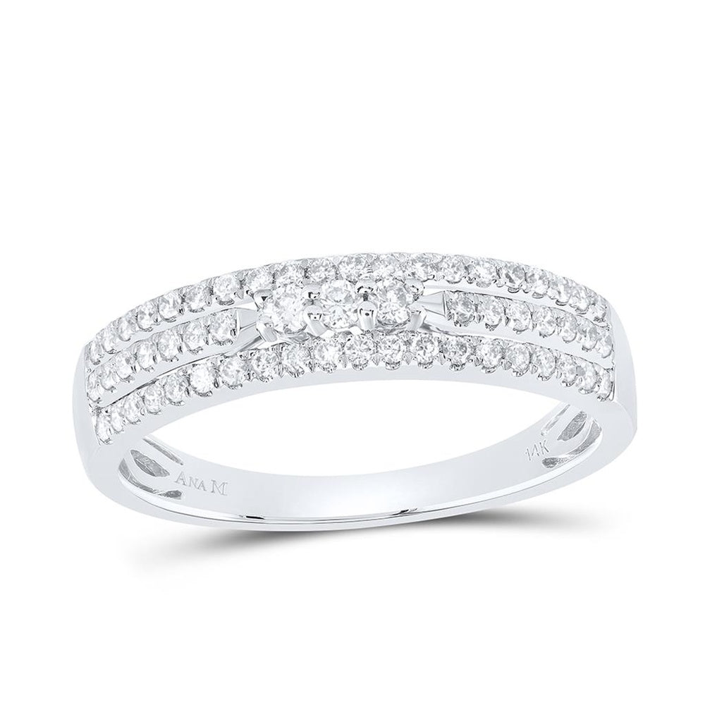 14K White Gold Pear Diamond Ring - 1 5/8 Carat Total Diamond Weight
