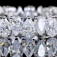 14K White Gold Pear Shape Diamond Eternity Band with North-South Prong Set Lab Diamonds - 2.08 Carat Total Weight - Covaloro Fine Jewelry