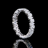 14K White Gold Pear Shape Diamond Eternity Band with North-South Prong Set Lab Diamonds - 2.08 Carat Total Weight - Covaloro Fine Jewelry