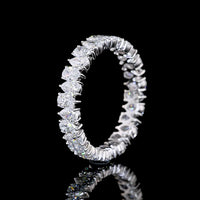14K White Gold Pear Shape Diamond Eternity Band with North-South Prong Set Lab Diamonds - 2.08 Carat Total Weight - Covaloro Fine Jewelry