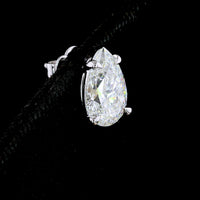 14K White Gold Pear Shape Diamond Stud Earrings with Prong Set Lab Grown Diamonds - 4.57 Carat Total Weight - Covaloro Fine Jewelry