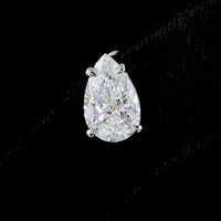 14K White Gold Pear Shape Diamond Stud Earrings with Prong Set Lab Grown Diamonds - 4.57 Carat Total Weight - Covaloro Fine Jewelry