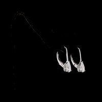 14K White Gold Pear Shape Drop Earrings with Prong-Set Lab Diamonds E-F VS1 - 1.09 Carat Total Diamond Weight - Covaloro Fine Jewelry