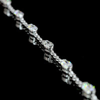 14K White Gold Pear-Shape Drop Necklace with Marquise Cut Lab Diamonds - 5.07 Carat Total Diamond Weight, E-F VVS2 - Covaloro Fine Jewelry