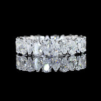 14K White Gold Pear Shape Eternity Band with 24 Prong-Set Lab Grown Diamonds - 3.00 Carat Total Weight, E-F Color, VS1 Clarity - Covaloro Fine Jewelry