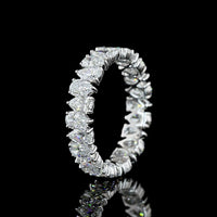 14K White Gold Pear Shape Eternity Band with 24 Prong-Set Lab Grown Diamonds - 3.00 Carat Total Weight, E-F Color, VS1 Clarity - Covaloro Fine Jewelry