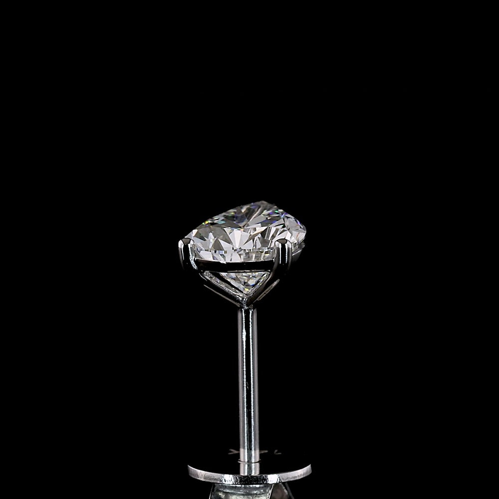 14K White Gold Pear Shape Lab Diamond Martini Stud Earrings - 1.62 Carat Total Weight, E-F Color VS1 Clarity - Covaloro Fine Jewelry
