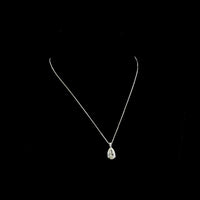 14K White Gold Pear Shape Lab Diamond Pendant with Brilliant Cut Accents - 3.40 Carat Total Diamond Weight (GIA Certified) - Covaloro Fine Jewelry