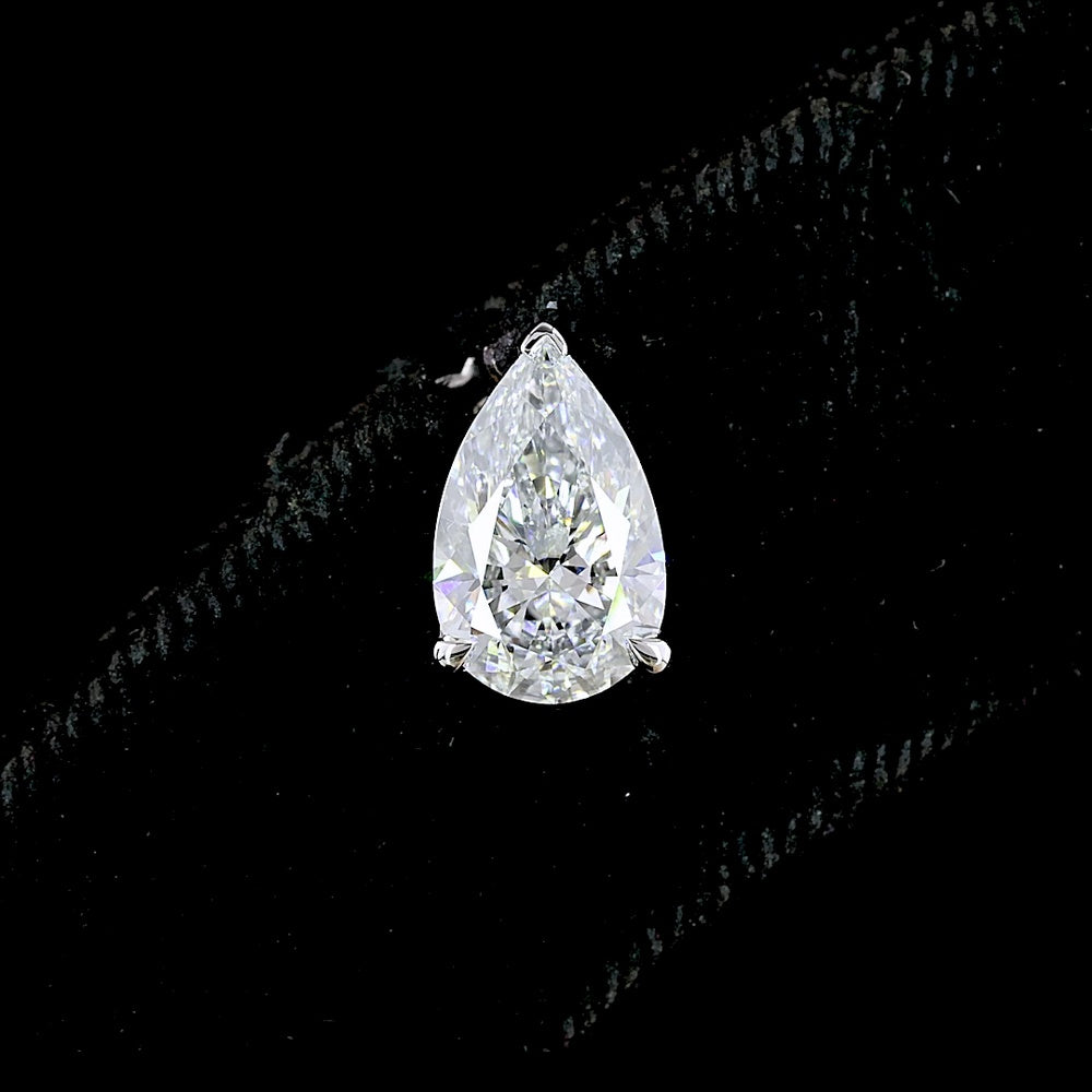 14K White Gold Pear Shape Lab Diamond Stud Earrings - 2.48 Carat Total Weight with D VVS1 and D VVS2 GIA Certified Stones - Covaloro Fine Jewelry