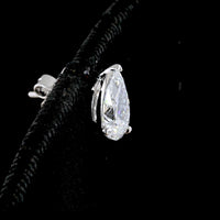 14K White Gold Pear Shape Lab Diamond Stud Earrings - 2.48 Carat Total Weight with D VVS1 and D VVS2 GIA Certified Stones - Covaloro Fine Jewelry