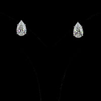 14K White Gold Pear-Shape Lab Diamond Stud Earrings - 4.51 Carats Total Weight (E-F Color, VVS2 Clarity) - Covaloro Fine Jewelry