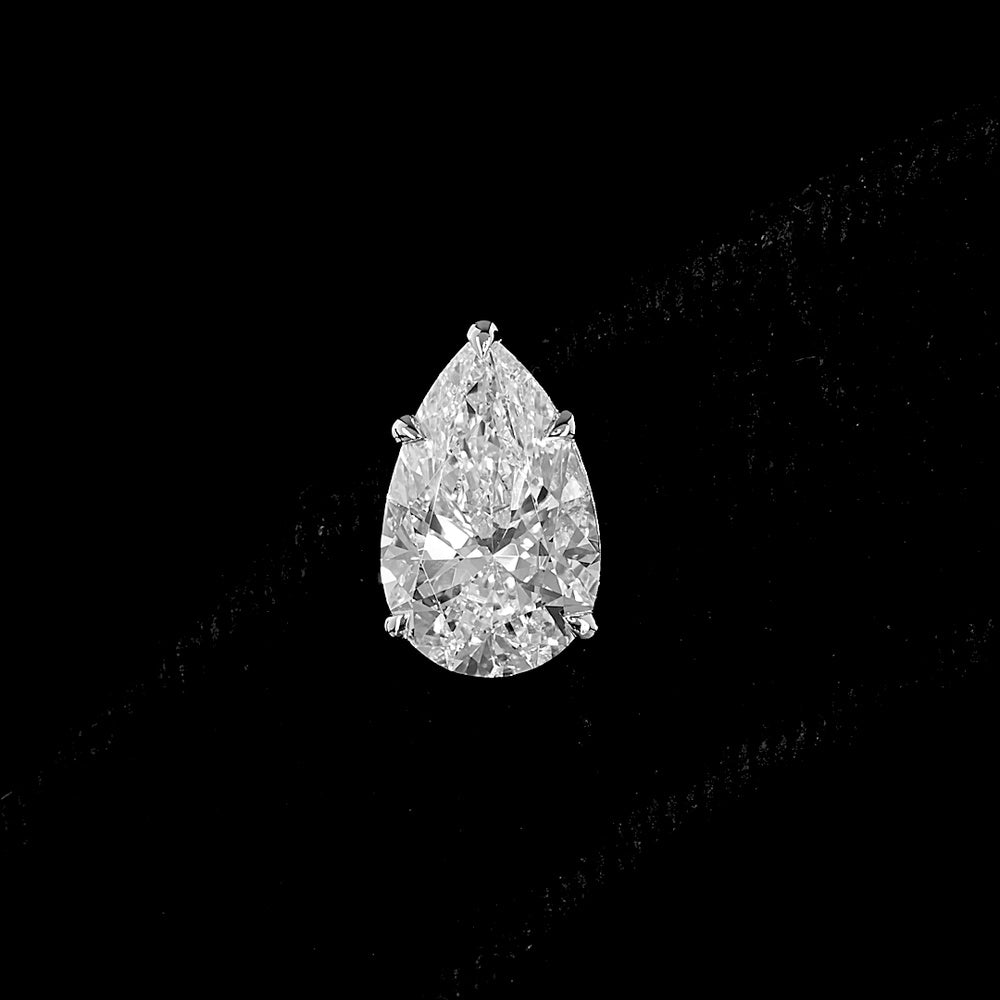 14K White Gold Pear-Shape Lab Diamond Stud Earrings - 4.51 Carats Total Weight (E-F Color, VVS2 Clarity) - Covaloro Fine Jewelry