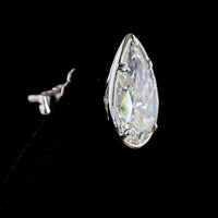 14K White Gold Pear Shape Lab Diamond Stud Earrings - 5.06 Total Carat Weight, E-F Color, VS1 Clarity - Covaloro Fine Jewelry