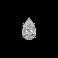 14K White Gold Pear Shape Lab Diamond Stud Earrings with Prong Setting - 4.01 Carat Total Diamond Weight - Covaloro Fine Jewelry