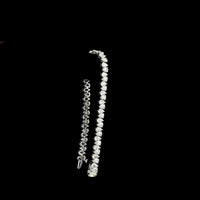 14K White Gold Pear Shape Lab Diamond Tennis Bracelet - 54 Stones, 14.11 Carat Total Weight with E-F Color and VS Clarity - Covaloro Fine Jewelry