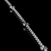14K White Gold Pear-Shape Lariat Necklace with 1.06 Carat Lab Diamond Drop and 0.41 Carat Brilliant Cut Diamond Station Accents - 1.47 Total Carat Weight - Covaloro Fine Jewelry