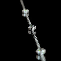 14K White Gold Pear Shape Lariat Necklace with Bezel and Prong Set Lab Grown Diamonds - 1.46 Carat Total Diamond Weight - Covaloro Fine Jewelry
