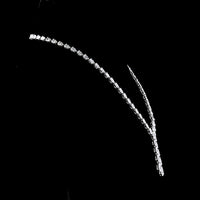 14K White Gold Pear Shape Lariat Necklace with Graduated Lab Diamonds - 31.72 Carat Total Weight, E-F VS1 Clarity - Covaloro Fine Jewelry