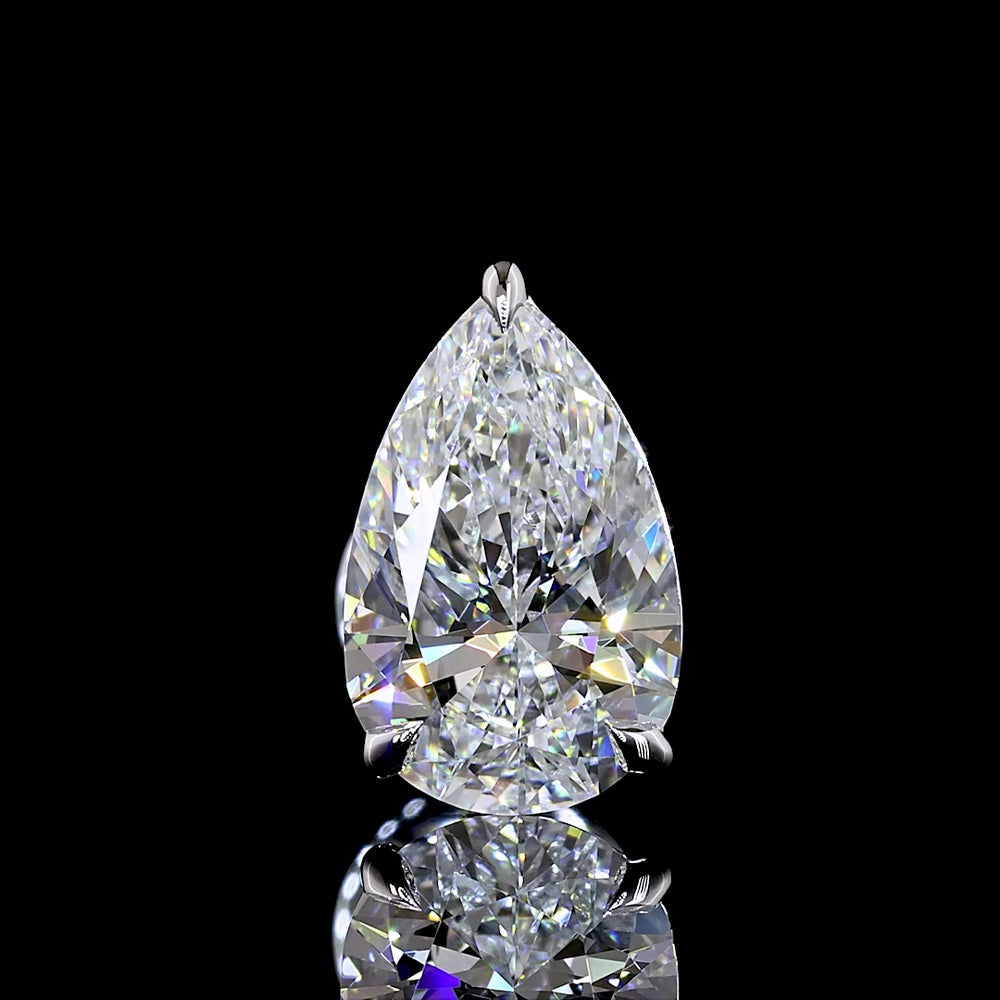 14K White Gold Pear Shape Martini Stud Earrings with 2.04 Carat Total Weight Lab Diamonds - F VS1 Quality - Covaloro Fine Jewelry