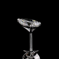 14K White Gold Pear Shape Martini Stud Earrings with 2.04 Carat Total Weight Lab Diamonds - F VS1 Quality - Covaloro Fine Jewelry