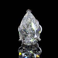 14K White Gold Pear Shape Martini Stud Earrings with GIA Certified Lab Grown Diamonds - 2.77 Carat Total Weight (E-F Color, VS1 Clarity) - Covaloro Fine Jewelry