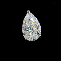 14K White Gold Pear Shape Martini Stud Earrings with Lab Grown F VS1 Diamonds - 4.02 Carats Total Diamond Weight - Covaloro Fine Jewelry