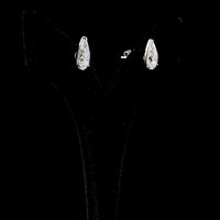 14K White Gold Pear Shape Martini Stud Earrings with Lab Grown F VS1 Diamonds - 4.02 Carats Total Diamond Weight - Covaloro Fine Jewelry