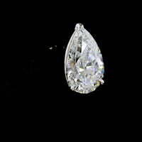 14K White Gold Pear Shape Martini Stud Earrings with Lab Grown F VS1 Diamonds - 4.02 Carats Total Diamond Weight - Covaloro Fine Jewelry