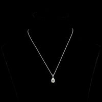 14K White Gold Pear Shape Pendant with 1.79 Carat Lab Grown Diamond and Brilliant Cut Accents - Total Diamond Weight 1.86 Carats - Covaloro Fine Jewelry