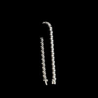14K White Gold Pear Shape Tennis Bracelet with 60 Prong Set Lab-Grown Diamonds - 10.21 Carat Total Weight E-F VS - Covaloro Fine Jewelry