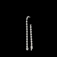 14K White Gold Pear Shape Tennis Bracelet with East-West Set Lab Diamonds - 7.28 Carat Total Weight, E-F Color, VS1 Clarity - Covaloro Fine Jewelry