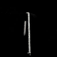 14K White Gold Pear Shape Tennis Bracelet with Incline-Set Lab Grown Diamonds (E-F VS1) - 8.69 Carat Total Weight - Covaloro Fine Jewelry