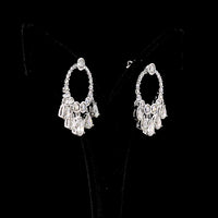 14K White Gold Pear Shaped Chandelier Drop Earrings with 5.12 Carats Lab Grown Diamonds - E-F VS Clarity - Covaloro Fine Jewelry