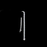 14K White Gold Pear Shaped Diamond Tennis Bracelet with 58 Lab Grown Stones - 9.38 Carat Total Weight E-F Color VS Clarity - Covaloro Fine Jewelry