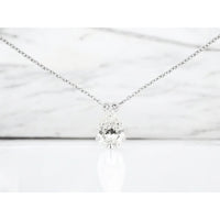 14K White Gold Pear-Shaped Lab-Grown Diamond Solitaire Pendant Necklace - 1.03 Carat Total Diamond Weight - Royal Jewelry