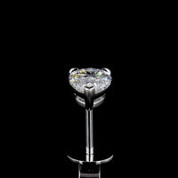 14K White Gold Pear-Shaped Martini Set Lab Diamond Earrings - 1.50 Carat Total Weight (0.75 Carat Each) E-F VS Quality - Covaloro Fine Jewelry
