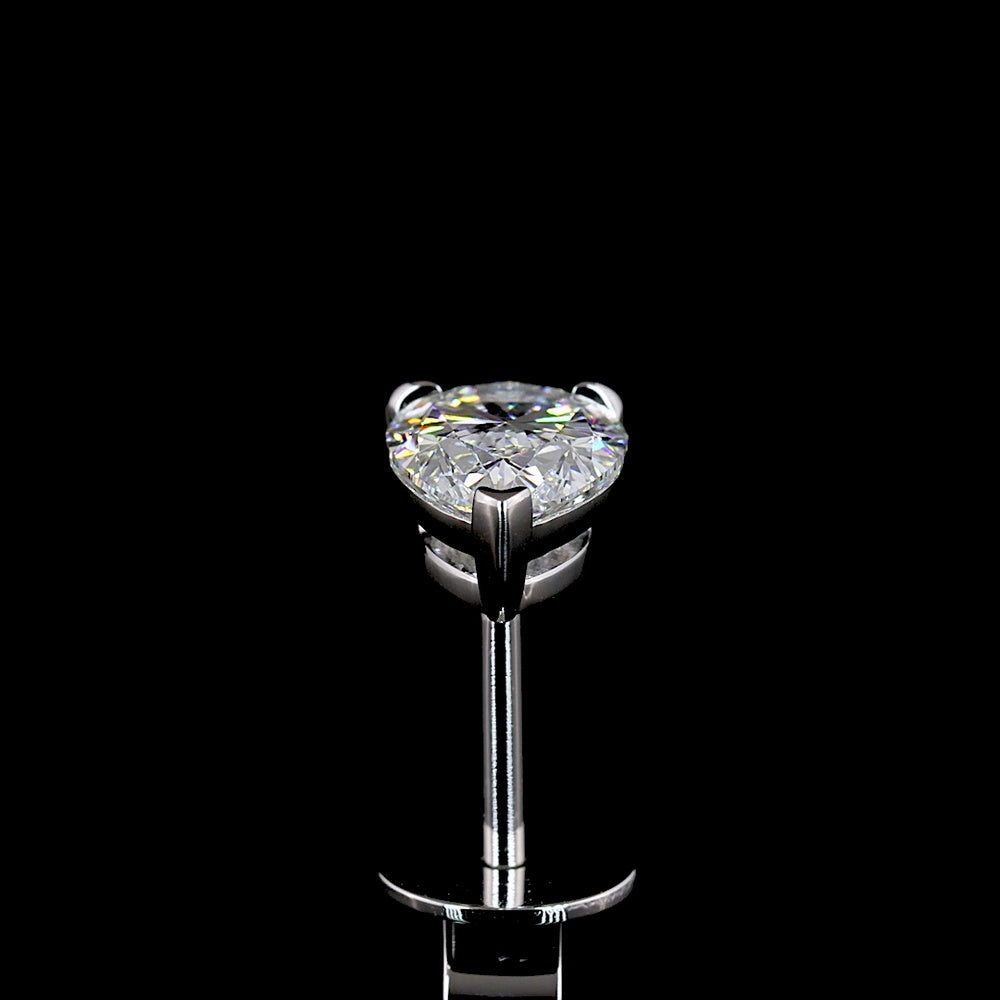 14K White Gold Pear-Shaped Martini Set Lab Diamond Earrings - 1.50 Carat Total Weight (0.75 Carat Each) E-F VS Quality - Covaloro Fine Jewelry