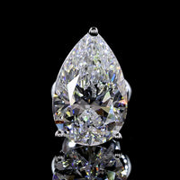 14K White Gold Pear-Shaped Martini Stud Earrings with Lab-Grown Diamonds - 3.03 Total Carat Weight, F Color, VS1 Clarity - Covaloro Fine Jewelry